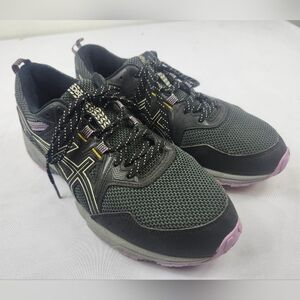 Asics Black and Purple Athletic Shoes